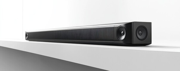 Obraz premium Technical drawing of a sleek and modern smart soundbar device