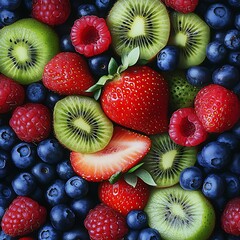 Colorful Summer Berries Arrangement Display