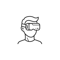 Minimalist Monoline Vector Logos Dynamic People & Tech Icons in Stencil Style


