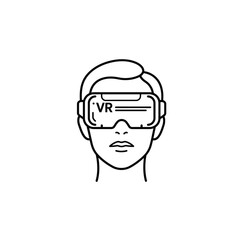 Minimalist Monoline Vector Logos Dynamic People & Tech Icons in Stencil Style

