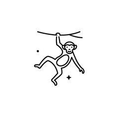 Minimalist Monoline Vector Logos Dynamic People & Tech Icons in Stencil Style

