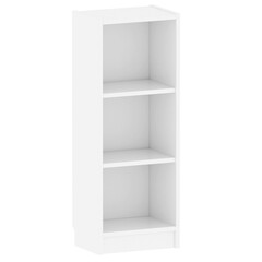 3d render white small bookshelf with transparent background
