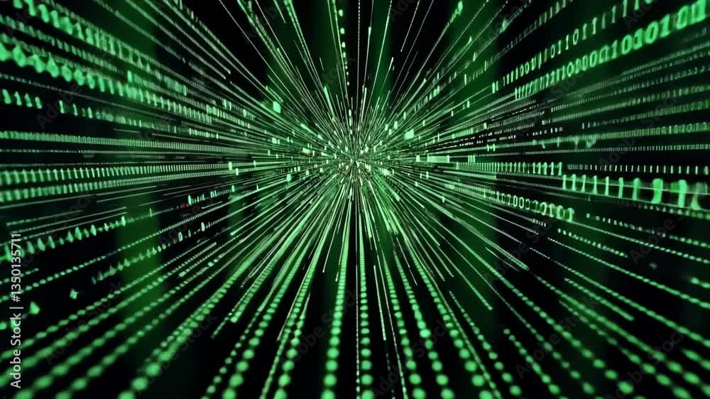 Poster exploring the visual representation of data streams in a digital universe