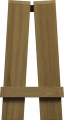 Side view of wooden modern stool