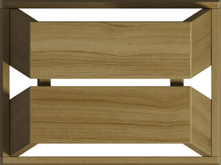 Top view of wooden modern stool