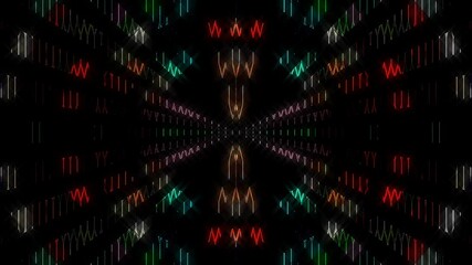 abstract lines colorful light shining round shape in center, Abstract background moving stripes and flashing with shining light - Powered by Adobe