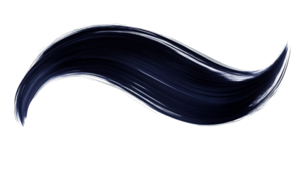 PNG file transparent background – Navy blue flat brush stroke with a smooth satin sheen