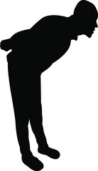 a man body silhouette vector