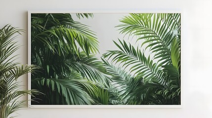 Vibrant tropical plant foliage in a lush, jungle-like setting