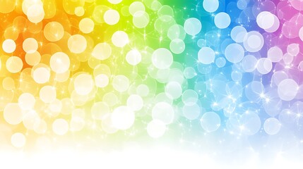 Rainbow bokeh lights background.