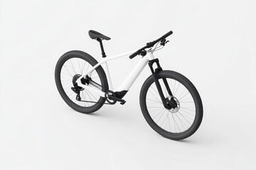 Modern white electric mountain bike