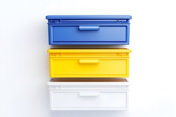 Stackable Plastic Storage isolated on white background