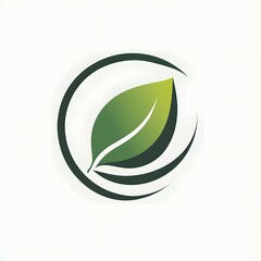 Dynamic Green Leaf Logo Design