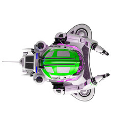 bot robot is floating in data entry pose top view