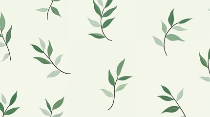 A clean and simple green leaf pattern on a soft beige background. Modern, fresh, and nature-inspired, perfect for eco-friendly designs and minimalist decor.