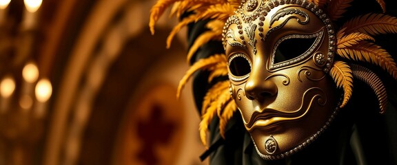 Obraz premium Mask carnival venice masquerade venetian party background theater purim costume italy Venice carneva