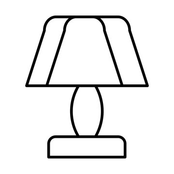 recommend clip art: table lamp line icon