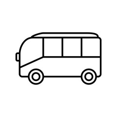 bus icon, simple flat style, illustration, logo sign symbol pictogram template, for ui or ux isolated on white for mobile app, editable