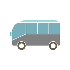 bus icon, simple flat style, illustration, logo sign symbol pictogram template, for ui or ux isolated on white for mobile app, editable