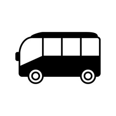 bus icon, simple flat style, illustration, logo sign symbol pictogram template, for ui or ux isolated on white for mobile app, editable