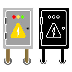 electrical panel box icon, simple flat style, illustration, logo sign symbol pictogram template, for ui or ux isolated on white for mobile app, editable