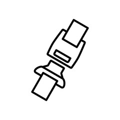 seat belt icon, simple flat style, illustration, logo sign symbol pictogram template, for ui or ux isolated on white for mobile app, editable