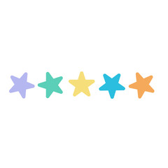 Cute colorful stars decoration