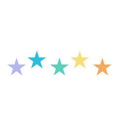 Cute colorful stars decoration