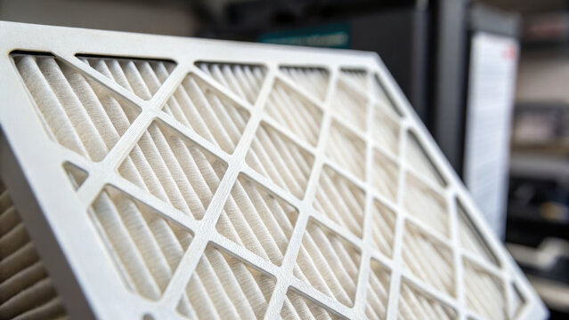 Dust free air filter with perfectly aligned pattern, showcasing its intricate design and functionality for clean air