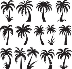 set of palm trees