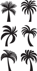 set of palm trees