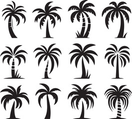 Fototapeta premium set of palm trees