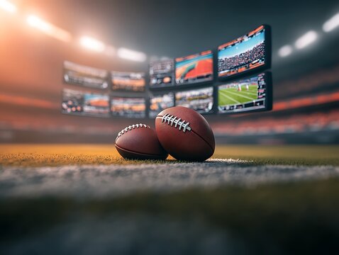 Football Game Broadcast for Stadium View.