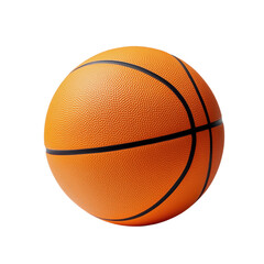 Orange basketball ball isolated on transparent or white background