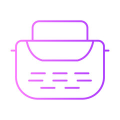 typewriter gradient icon