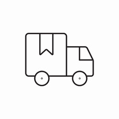Shipping delivery truck transport icon vector sign