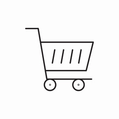 Shopping cart checkout retail icon vector sign
