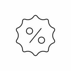 Percentage discount offer badge icon vector sign