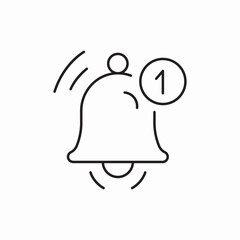 Notification bell reminder alert icon vector sign