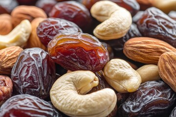 Ramadan visual with dates and dry fruits on luxury background