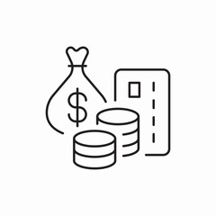 Money finance payment business icon vector sign