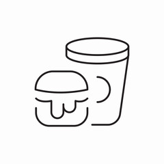 Jar honey food sweet icon vector sign