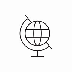 Globe world internet browser icon vector sign