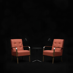 The perfect setup for interviews and engaging discussions.