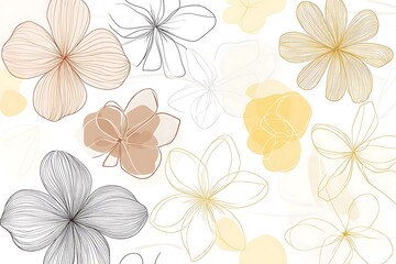 Minimalist Floral Line Art