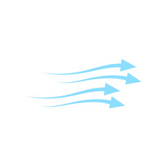 Cold air flow. Vector of ventilation showing airflow, cooling, and conditioning with fans and air conditioners