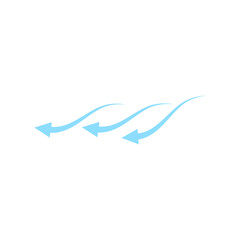 Cold air flow. Vector of ventilation showing airflow, cooling, and conditioning with fans and air conditioners