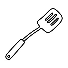 spatula outline illustration. spatula black line illustration