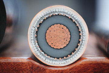 Section of high power electric cable