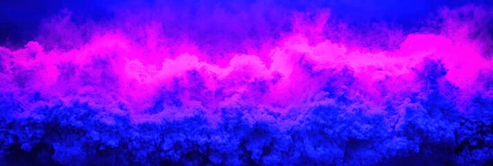 Fototapeta premium Vibrant Neon Smoke Clouds